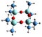 3D image of Octamethylcyclotetrasiloxane skeletal formula