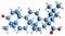 3D image of Oleanolic acid skeletal formula