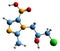 3D image of Ornidazole skeletal formula