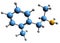 3D image of Ortetamine skeletal formula