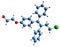 3D image of Ospemifene skeletal formula