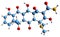 3D image of Oxytetracycline skeletal formula