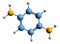 3D image of p-Phenylenediamine skeletal formula