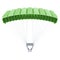3d image of a parachute on white background