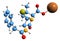 3D image of Penicillin-G-potassium skeletal formula