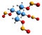 3D image of Pentaerythritol tetranitrate skeletal formula
