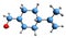3D image of Perillyl alcohol skeletal formula
