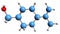 3D image of Perillyl alcohol skeletal formula