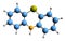 3D image of Phenothiazine skeletal formula