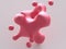 3D image of Pink Drop - Parametric Surface - Mathematical Abstract Design