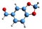 3D image of Piperonal skeletal formula
