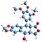 3D image of Podophyllotoxin skeletal formula
