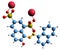 3D image of Ponceau 6R skeletal formula