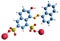 3D image of Ponceau 6R skeletal formula
