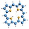 3D image of Porphyrin skeletal formula