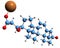 3D image of Potassium canrenoate skeletal formula