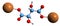 3D image of Potassium tartrate skeletal formula