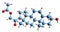 3D image of Prebediolone acetate skeletal formula