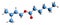 3D image of prenyl isovalerate skeletal formula