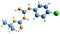 3D image of Proguanil skeletal formula