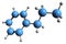 3D image of propylbenzene skeletal formula