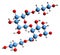 3D image of Propylene glycol alginate skeletal formula