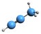 3D image of Propyne skeletal formula