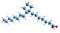 3D image of Prostanoic acid skeletal formula