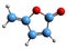 3D image of Protoanemonin skeletal formula