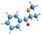 3D image of Pseudoephedrine skeletal formula