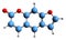 3D image of Psoralen skeletal formula