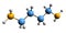 3D image of Putrescine skeletal formula