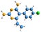 3D image of Pyrimethamine skeletal formula