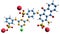 3D image of reactive bright blue K skeletal formula