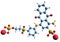 3D image of Remazol Brilliant Blue R skeletal formula