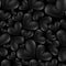 3D image, rendering Seamless pattern on a black background. Black Heart. Gender. Holiday Valentine`s Day. Gender symbol. Backdrop