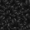 3D image, rendering Seamless pattern on a black background. Black Heart. Gender. Holiday Valentine`s Day. Gender symbol. Backdrop