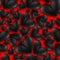 3D image, rendering Seamless pattern on a red background. Black Heart. Gender. Holiday Valentine`s Day. Gender symbol. Backdrop