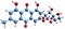 3D image of reum-emodin glucoside skeletal formula