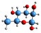 3D image of Rhamnose skeletal formula