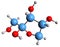 3D image of Ribulose skeletal formula