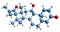 3D image of Rimexolone skeletal formula