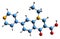 3D image of Rosoxacin skeletal formula