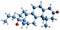 3D image of Rosterolone skeletal formula