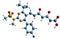 3D image of Rosuvastatin skeletal formula