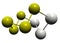3D image of Selenium disulfide skeletal formula