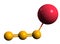 3D image of Sodium azide skeletal formula