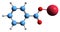 3D image of Sodium benzoate skeletal formula