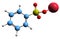 3D image of Sodium benzosulfonate skeletal formula