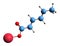 3D image of Sodium sorbate skeletal formula